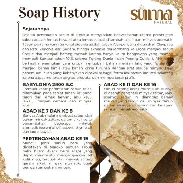 Suma Natural Multipurpose Soap - Sabun Alami & Multifungsi | Sabun Jerawat Punggung, Eczema, Eksim, Psoriasis & Sensitif, No SLS/SLES, No Detergent, No Paraben, No Triclosan, No Synthetic, No Foaming Agents. Body Wash Tubuh Gatal Mandi Berminyak Berjerawat - Image 14