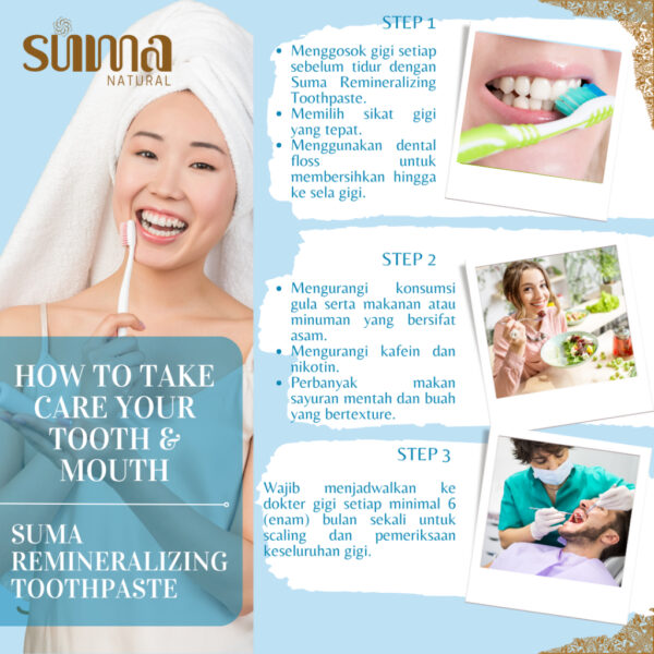Suma Natural Remineralizing Toothpaste | Pasta Gigi Alami, Gigi Ngilu & Bau Mulut | Flouride Free - Image 4