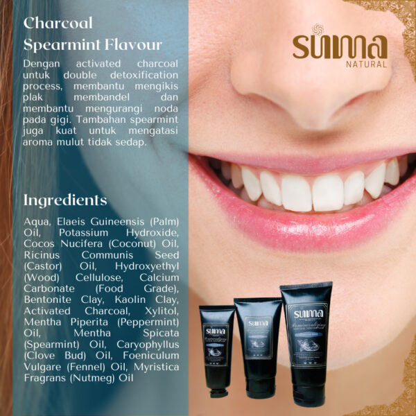 Suma Natural Remineralizing Toothpaste | Pasta Gigi Alami, Gigi Ngilu & Bau Mulut | Flouride Free - Image 6